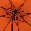 Safavieh Elegant Valance 9Ft Double Top Metal and Fabric Umbrella inOrange/White