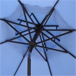 Safavieh Elegant Valance 9Ft Double Top Metal Umbrella in Baby Blue / White
