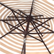 Safavieh Athens 9Ft Double Top Metal and Fabric Crank Umbrella in Beige / White
