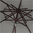 Safavieh Venice 9Ft Round Double Top Metal and Fabric Crank Umbrella in Gray