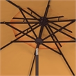 Safavieh Venice 9Ft Round Double Top Metal and Fabric Crank Umbrella in Yellow