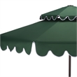 Safavieh Venice 9Ft Double Top Aluminum Crank Umbrella in Green / White