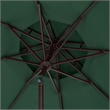 Safavieh Venice 9Ft Double Top Aluminum Crank Umbrella in Green / White