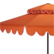 Safavieh Venice 9Ft Double Top Aluminum Crank Umbrella in Orange / White