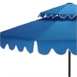 Safavieh Venice 9Ft Double Top Aluminum Crank Umbrella in Blue / White