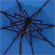 Safavieh Venice 9Ft Double Top Aluminum Crank Umbrella in Blue / White