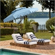 Safavieh Venice 9Ft Double Top Aluminum Crank Umbrella in Baby Blue / White