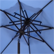 Safavieh Venice 9Ft Double Top Aluminum Crank Umbrella in Baby Blue / White