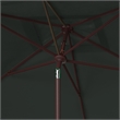Safavieh Zimmerman 6.5x10 Ft Rect Metal and Fabric Market Umbrella in Green