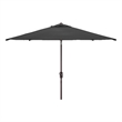 Safavieh Kamen 6.5Ft x 10Ft Metal Auto Tilt Rectangle Market Umbrella in Black