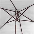 Safavieh Kamen 6.5Ft x10Ft Metal Auto Tilt Rectangle Market Umbrella in White
