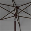 Safavieh Milan Fringe 6.5x10Ft Rect Metal and Fabric Crank Umbrella in Gray
