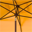 Safavieh Milan Fringe 6.5x10Ft Rect Metal and Fabric Crank Umbrella in Yellow