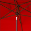 Safavieh Milan Fringe 6.5x10Ft Rect Metal and Fabric Crank Umbrella in Red