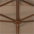 Safavieh Aklin 6.5Ft x 10Ft Wood Rectangle Umbrella in Beige