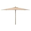 Safavieh Aklin 6.5Ft x 10Ft Wood Rectangle Umbrella in Beige