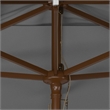 Safavieh Aklin 6.5Ft X 10Ft Wood Rectangle Umbrella in Gray
