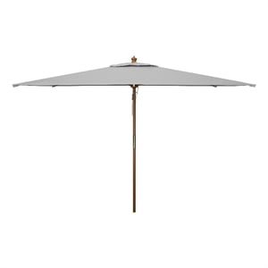 Safavieh Aklin 6.5Ft X 10Ft Wood Rectangle Umbrella in Gray