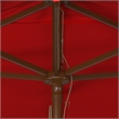 Safavieh Aklin 6.5Ft X 10Ft Wood Rectangle Umbrella in Red