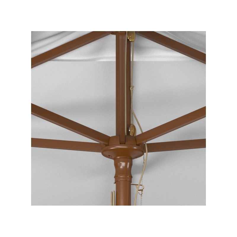 Safavieh Aklin 6.5Ft X 10Ft Wood Rectangle Umbrella in Ivory