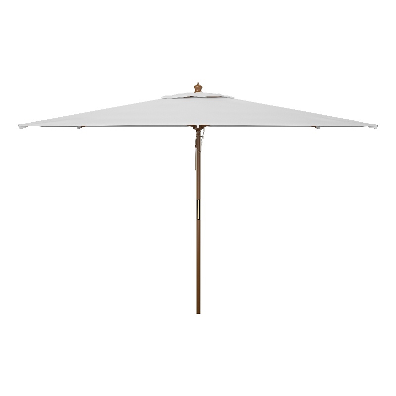 Safavieh Aklin 6.5Ft X 10Ft Wood Rectangle Umbrella in Ivory