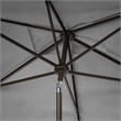 Safavieh Venice 6.5x10Ft Rect Metal and Fabric Crank Umbrella in Gray