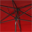 Safavieh Venice 6.5x10Ft Rect Metal and Fabric Crank Umbrella in Red