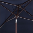 Safavieh Zimmerman 7.5 Ft Square Metal and Fabric Market Umbrella in Navy/ White