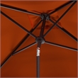 Safavieh Zimmerman 7.5 Ft Square Metal and Fabric Market Umbrella inOrange/White