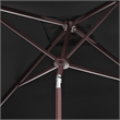 Safavieh Zimmerman 7.5 Ft Square Metal and Fabric Market Umbrella in Black/White