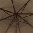 Safavieh Nemery 11 Ft Tiki Metal and Fabric Umbrella in Brown
