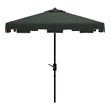 Safavieh Zimmerman 7.5 Ft Square Metal and Fabric Market Umbrella in Green