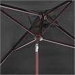 Safavieh Zimmerman 7.5 Ft Square Metal and Fabric Market Umbrella in Gray /White