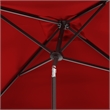 Safavieh Zimmerman 7.5 Ft Square Metal and Fabric Market Umbrella in Red / White