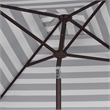 Safavieh Elsa Fashion Line 7.5 Ft Square Metal and Fabric Umbrella in Navy/White