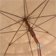 Safavieh Hilo 6.5 Ft Tiki Metal and Fabric Beach Umbrella in Brown