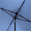 Safavieh Elegant Valance 7.5 Ft Square Aluminum Umbrella in Baby Blue / White
