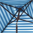 Safavieh Athens 7.5 Ft  Square Metal and Fabric Crank Umbrella in BabyBlue/White