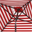 Safavieh Athens 7.5 Ft  Square Metal and Fabric Crank Umbrella in Red