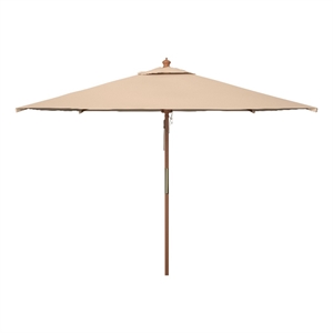 Safavieh Velop 7.5Ft Square Wood Umbrella in Beige