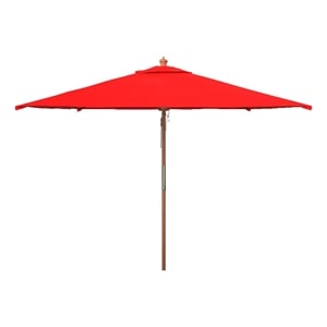 Safavieh Velop 7.5Ft Square Wood Umbrella in Red