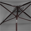 Safavieh Venice 7.5 Ft Square Metal and Fabric Crank Umbrella in Gray