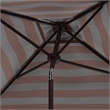 Safavieh Vienna 7.5Ft Square Metal and Fabric Crank Umbrella in Beige / White