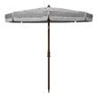 Safavieh Copen 6.5 Ft Metal and Fabric Beach Umbrella in Black / White