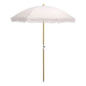 Safavieh Valencia 6.5 Ft Metal and Fabric Beach Umbrella  in Ivory