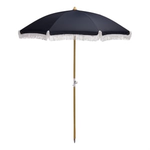 Safavieh Valencia 6.5 Ft Metal and Fabric Beach Umbrella in Navy