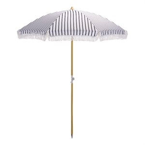 Safavieh Bella 6.5 Ft Metal and Fabric Beach Umbrella  in Navy