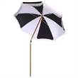 Safavieh Gallo 6.5 Ft Metal and Fabric Beach Umbrella in Black