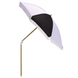 Safavieh Gallo 6.5 Ft Metal and Fabric Beach Umbrella in Black