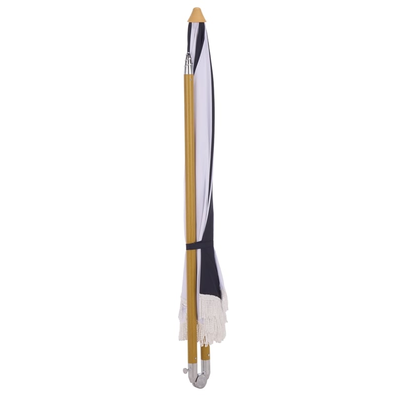 Safavieh Gallo 6.5 Ft Metal and Fabric Beach Umbrella in Navy